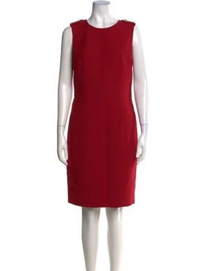 Pre-owned Tory Burch Wool Knee-length Dress In Red