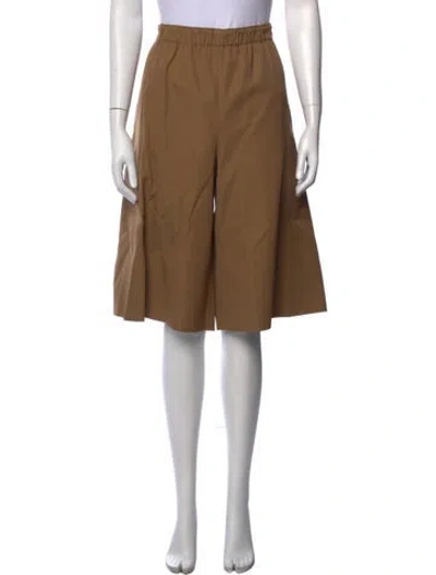 Pre-owned Tory Burch Wool Knee-length Shorts In Brown