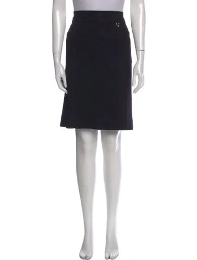Pre-owned Tory Burch Wool Knee-length Skirt In Black