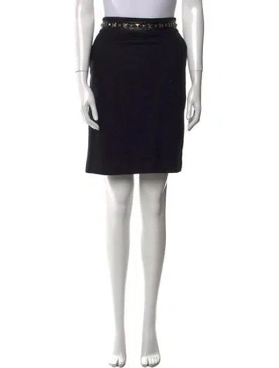 Pre-owned Tory Burch Wool Knee-length Skirt In Black