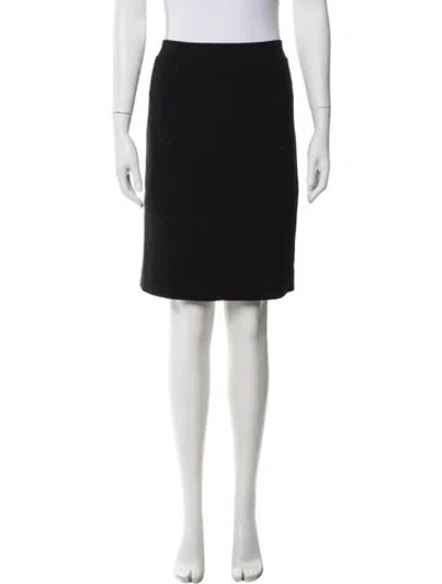 Pre-owned Tory Burch Wool Knee-length Skirt In Black