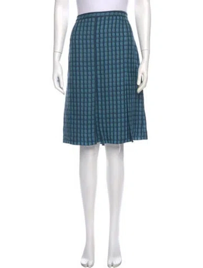 Pre-owned Tory Burch Wool Knee-length Skirt In Blue