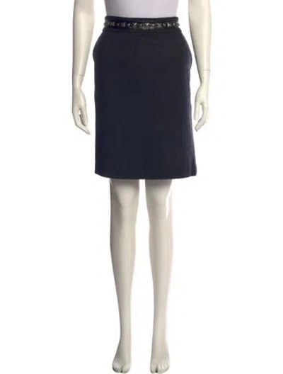 Pre-owned Tory Burch Wool Knee-length Skirt In Gray