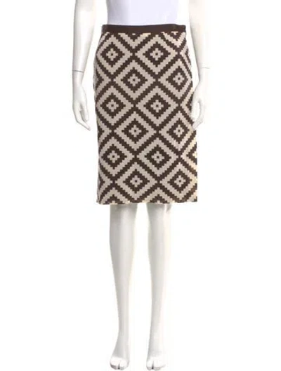 Pre-owned Tory Burch Wool Knee-length Skirt In Neutral