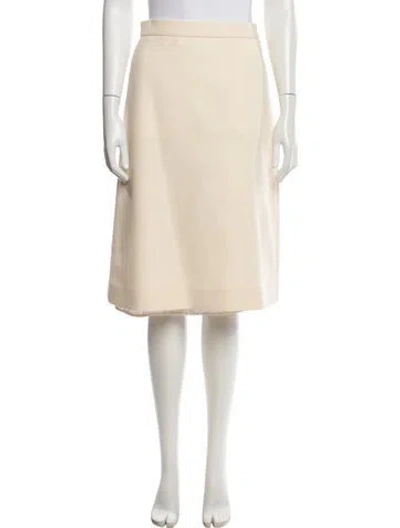 Pre-owned Tory Burch Wool Knee-length Skirt In Neutrals