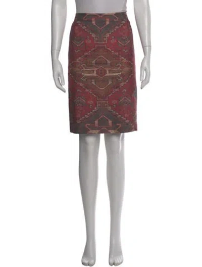 Pre-owned Tory Burch Wool Knee-length Skirt In Red
