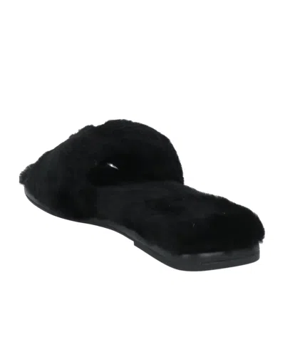 Tory Burch Wool Lined Slippers In Black