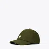 Tory Burch Wool Logo Cap In Green