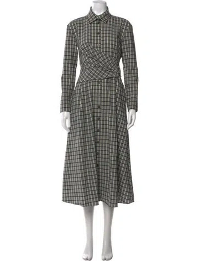 Pre-owned Tory Burch Wool Midi Length Dress In Gray