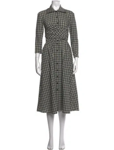 Pre-owned Tory Burch Wool Midi Length Dress In Gray