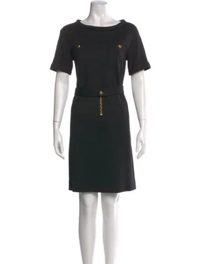Pre-owned Tory Burch Wool Mini Dress In Black