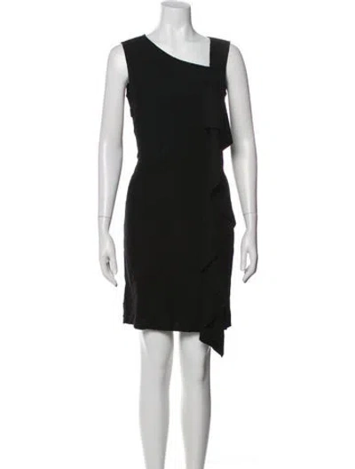 Pre-owned Tory Burch Wool Mini Dress In Black