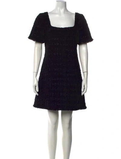 Pre-owned Tory Burch Wool Mini Dress In Black