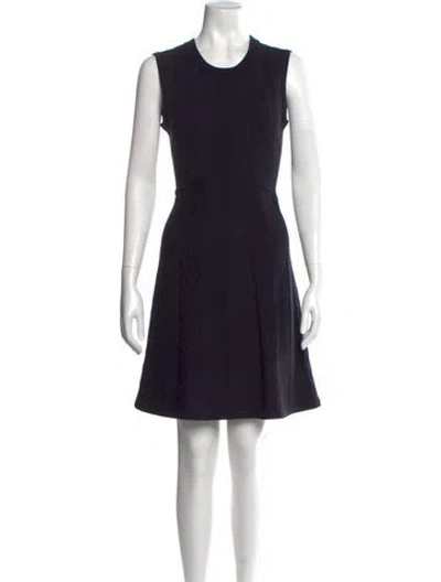 Pre-owned Tory Burch Wool Mini Dress In Blue