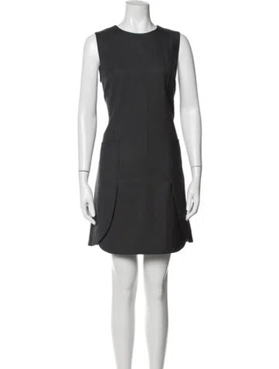 Pre-owned Tory Burch Wool Mini Dress In Blue