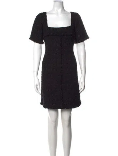Pre-owned Tory Burch Wool Mini Dress In Blue/metallic