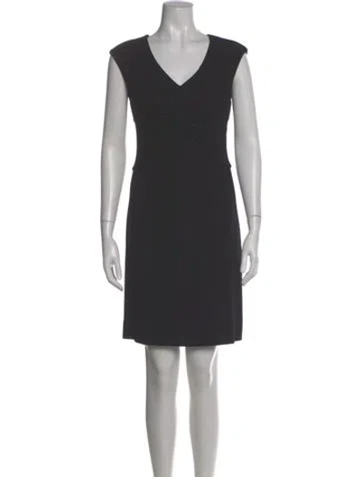 Pre-owned Tory Burch Wool Mini Dress In Gray