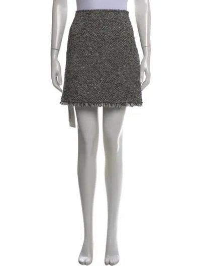 Pre-owned Tory Burch Wool Mini Skirt In Black
