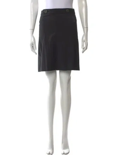 Pre-owned Tory Burch Wool Mini Skirt In Black