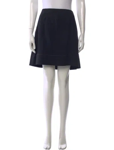 Pre-owned Tory Burch Wool Mini Skirt In Black