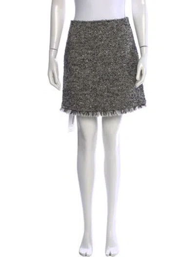 Pre-owned Tory Burch Wool Mini Skirt In Black