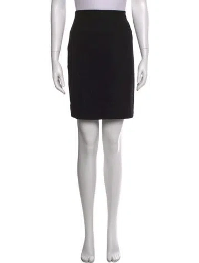 Pre-owned Tory Burch Wool Mini Skirt In Black