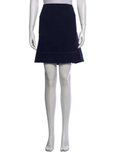 Pre-owned Tory Burch Wool Mini Skirt In Black