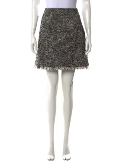 Pre-owned Tory Burch Wool Mini Skirt In Black