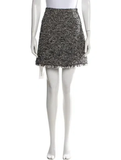 Pre-owned Tory Burch Wool Mini Skirt In Black