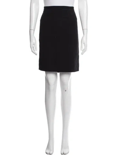 Pre-owned Tory Burch Wool Mini Skirt In Black