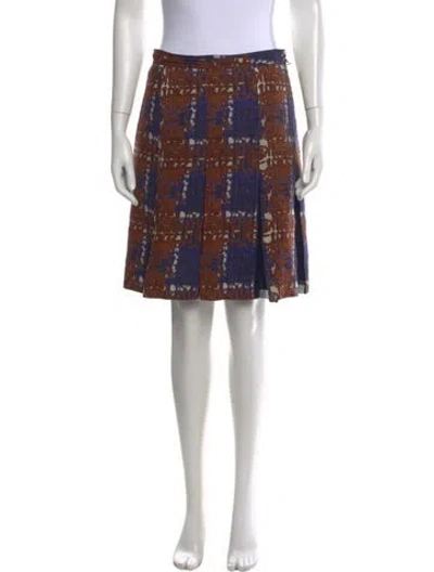 Pre-owned Tory Burch Wool Mini Skirt In Blue