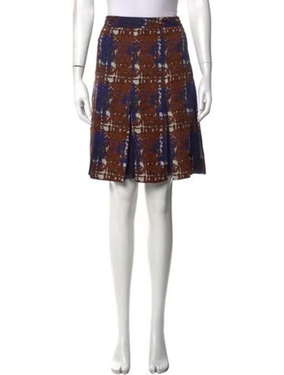 Pre-owned Tory Burch Wool Mini Skirt In Brown