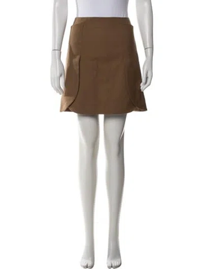 Pre-owned Tory Burch Wool Mini Skirt In Green