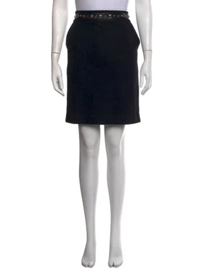 Pre-owned Tory Burch Wool Mini Skirt In Grey