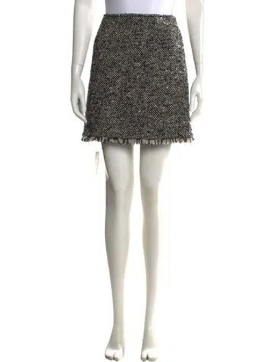 Pre-owned Tory Burch Wool Mini Skirt In Multi