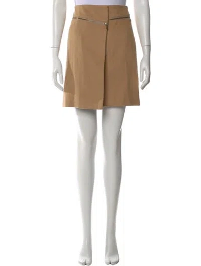 Pre-owned Tory Burch Wool Mini Skirt In Neutral