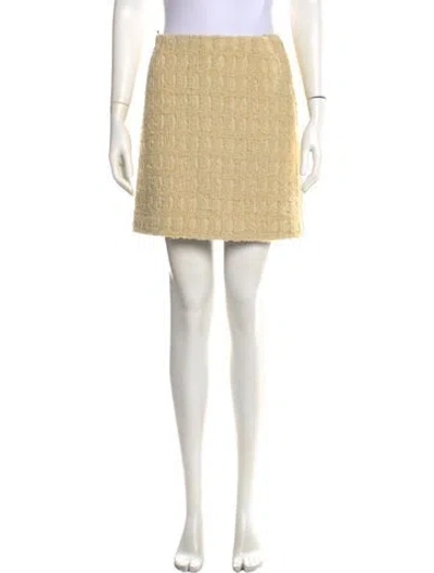 Pre-owned Tory Burch Wool Mini Skirt In Neutrals