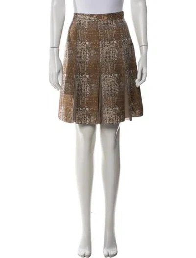Pre-owned Tory Burch Wool Mini Skirt In Neutrals