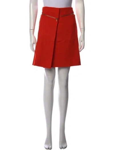 Pre-owned Tory Burch Wool Mini Skirt In Red