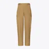 Tory Burch Wool Pant In Dark Sandalwood