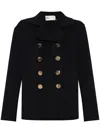 Tory Burch Wool Peacoat In Black