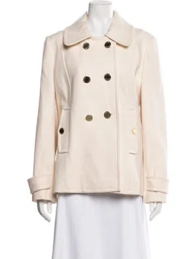 Pre-owned Tory Burch Wool Peacoat In Neutrals
