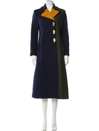 Pre-owned Tory Burch Wool Peacoat W/ Tags In Blue