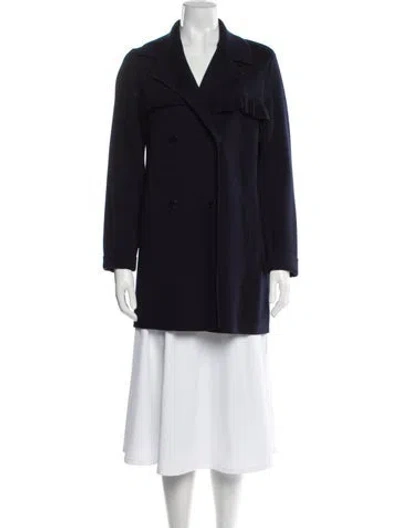 Pre-owned Tory Burch Wool Peacoat W/ Tags In Blue