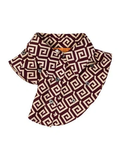 Pre-owned Tory Burch Wool Printed Dickey In Neutral