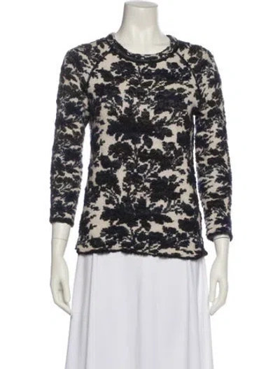 Pre-owned Tory Burch Wool Printed Sweater