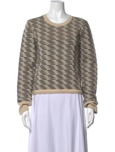 Pre-owned Tory Burch Wool Printed Sweater