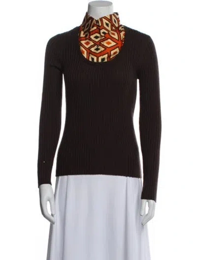 Pre-owned Tory Burch Wool Printed Sweater In Multi