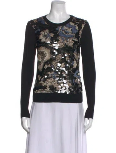 Pre-owned Tory Burch Wool Printed Sweater In Multi