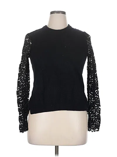 Pre-owned Tory Burch Wool Pullover Sweater In Black